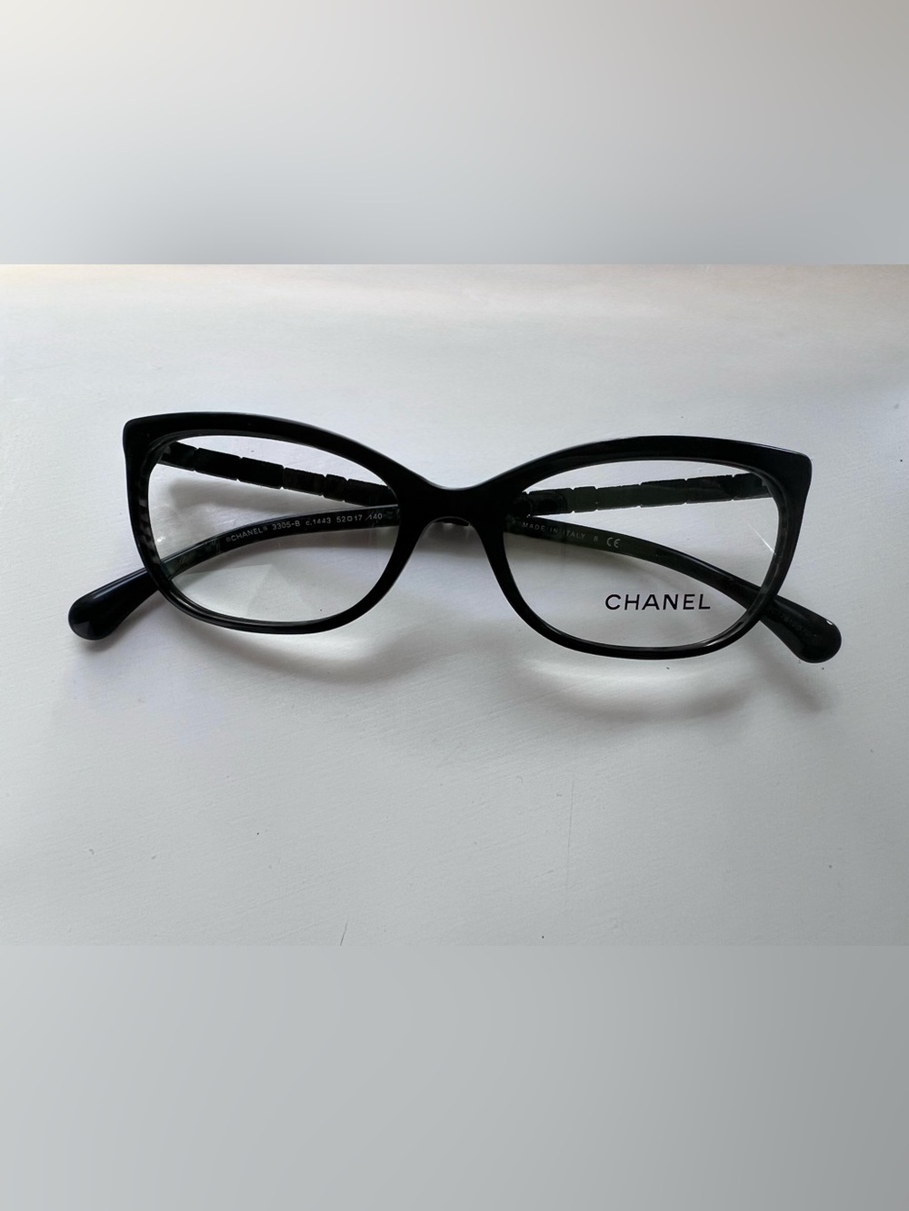 CHANEL Black Cat-Eye Optical Glasses